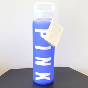 PINK COLLEGIATE GLASS WATER BOTTLE